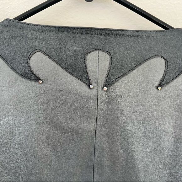 Maxene Couture New York Women’s Genuine Leather Silver Grey Jacket Size 20 NWT - Picture 11 of 12